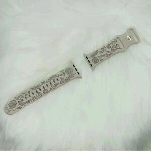 New Floral   Design Apple Watch Bands  42mm 44mm 45mm 49mm Beige